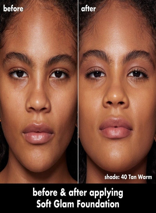 elf e.l.f. Soft Glam Satin Foundation – 40 Tan Warm, Medium Buildable Coverage, Natural Satin Finish, Lightweight Long-Lasting Liquid Foundation, 30ml, Vegan & Cruelty-Free - Image 2